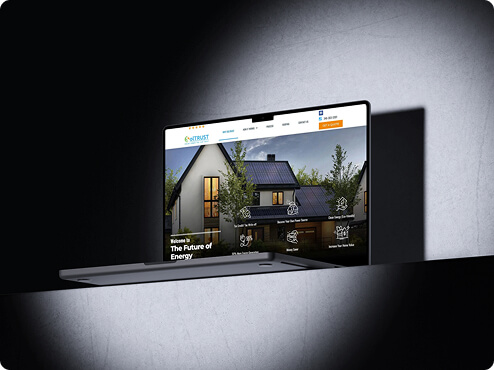 This is a desktop display of Soltrust Website
