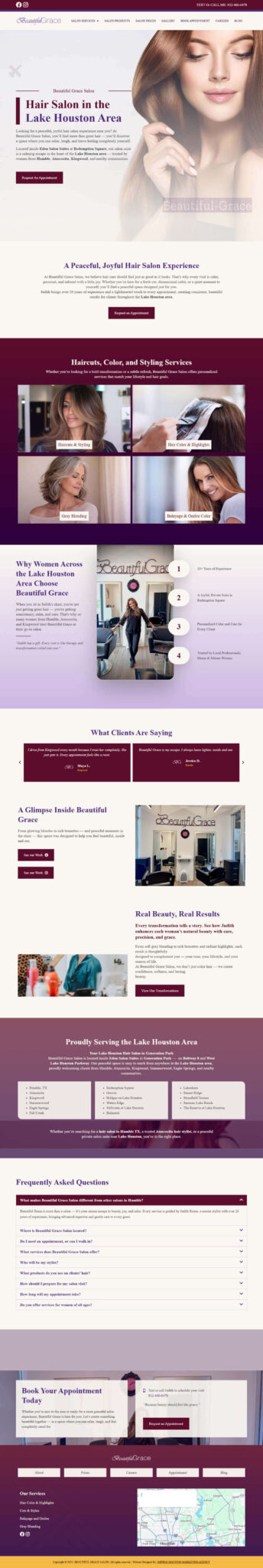 This is a complete walkthrough of Beautiful Grace Salon website